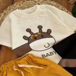 تیشرت شلوارک بچگانه گاو کد ۳۰۰۲ - Image 3